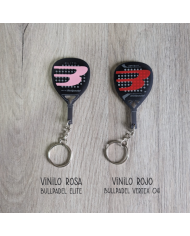 Llavero Pala de Pádel de Metacrilato con Vinilo con Nombre Grabado