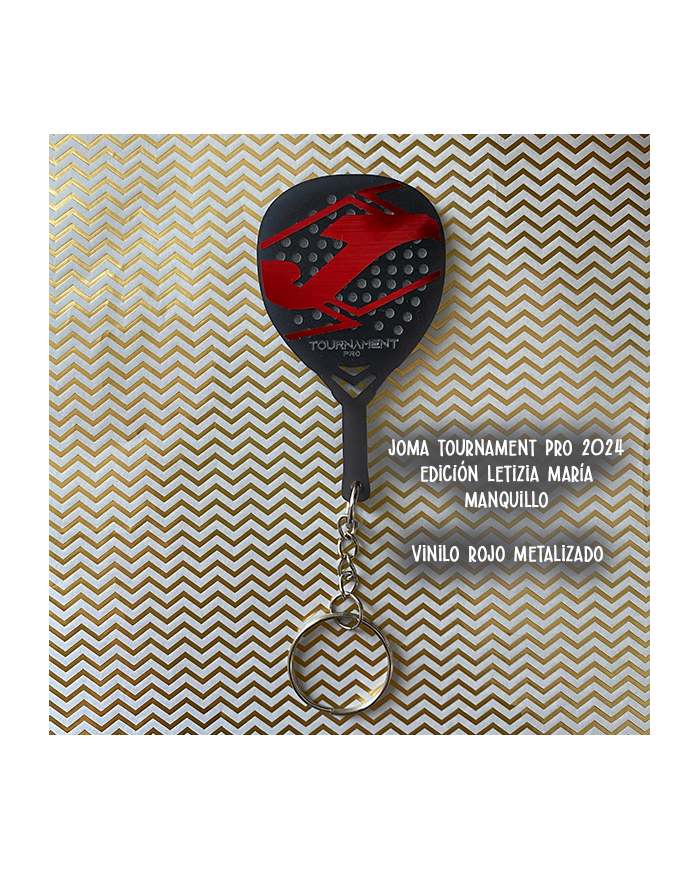Llavero Pala de Pádel de Metacrilato con Vinilo con Nombre Grabado