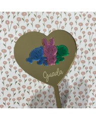 Topper para Tartas de Las Supernenas de Metacrilato Espejo