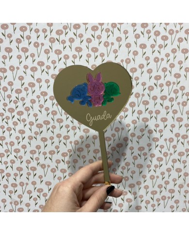 Topper para Tartas de Las Supernenas de Metacrilato Espejo Topper para Tartas de Las Supernenas de Metacrilato Espejo