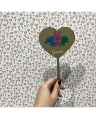 Topper para Tartas de Las Supernenas de Metacrilato Espejo