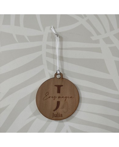 Bola de Navidad Nombre, Frase e Inicial Grabada