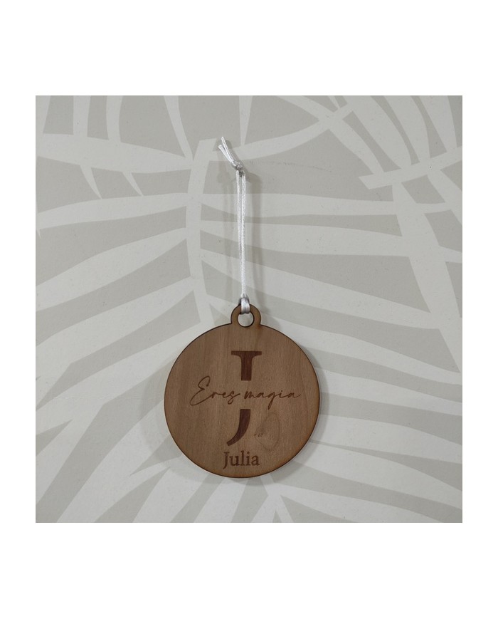 Bola de Navidad Nombre, Frase e Inicial Grabada