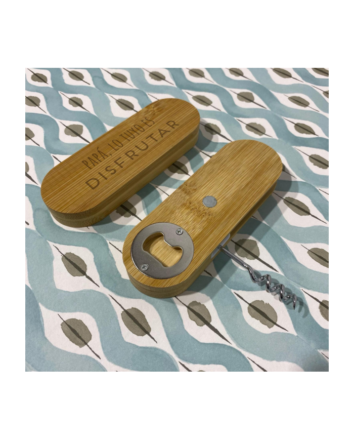 Abridor Sacacorchos "Papá, lo Tuyo es Disfrutar" Especial Día del Padre