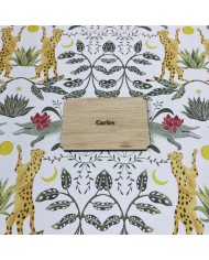 Entradas para Teatro con Fecha y Asiento Personalizadas con Nombre en Madera Grabada