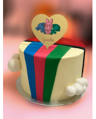 Topper para Tartas de Las Supernenas de Metacrilato Espejo