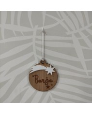 Bola de Navidad Reyes Magos y Camello Madera