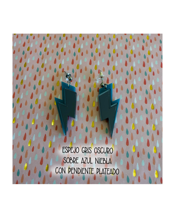 Pendientes Rayo Doble Colgado