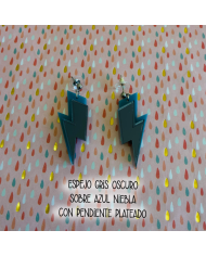 Pendientes Rayo Doble Colgado