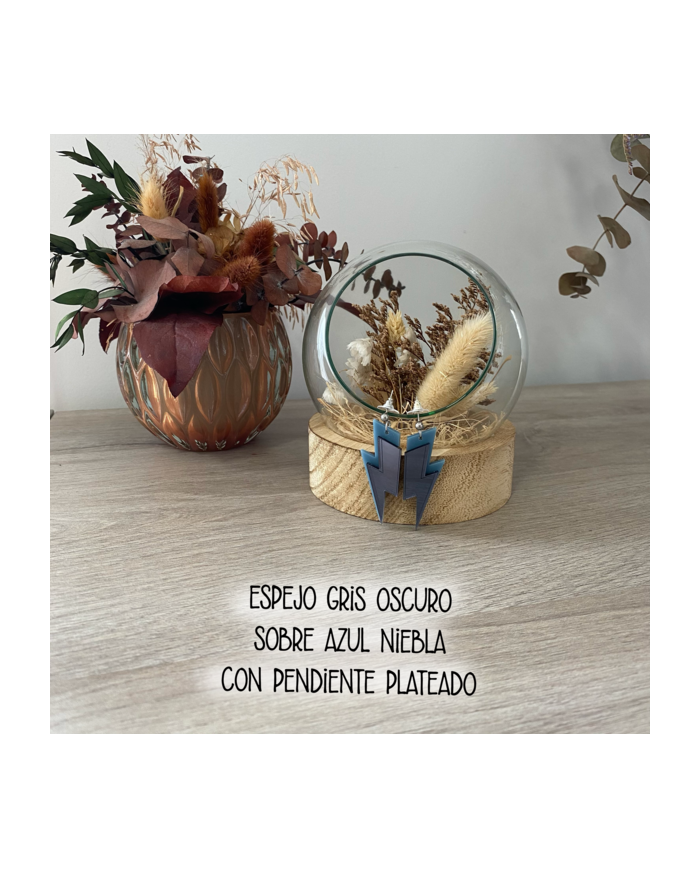 Pendientes Rayo Doble Colgado