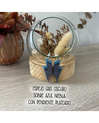 Pendientes Rayo Doble Colgado