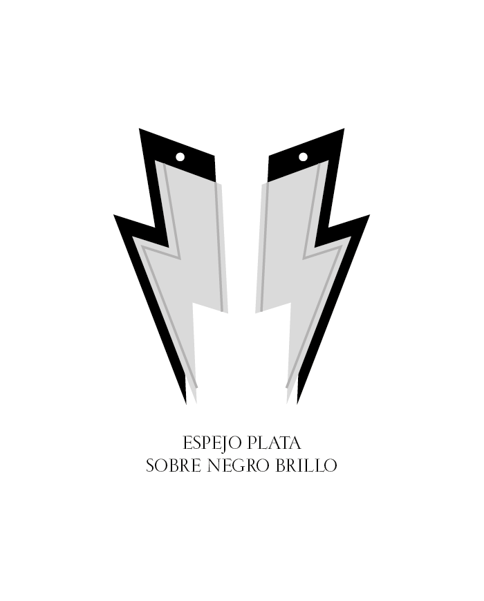 Pendientes Rayo Doble Colgado