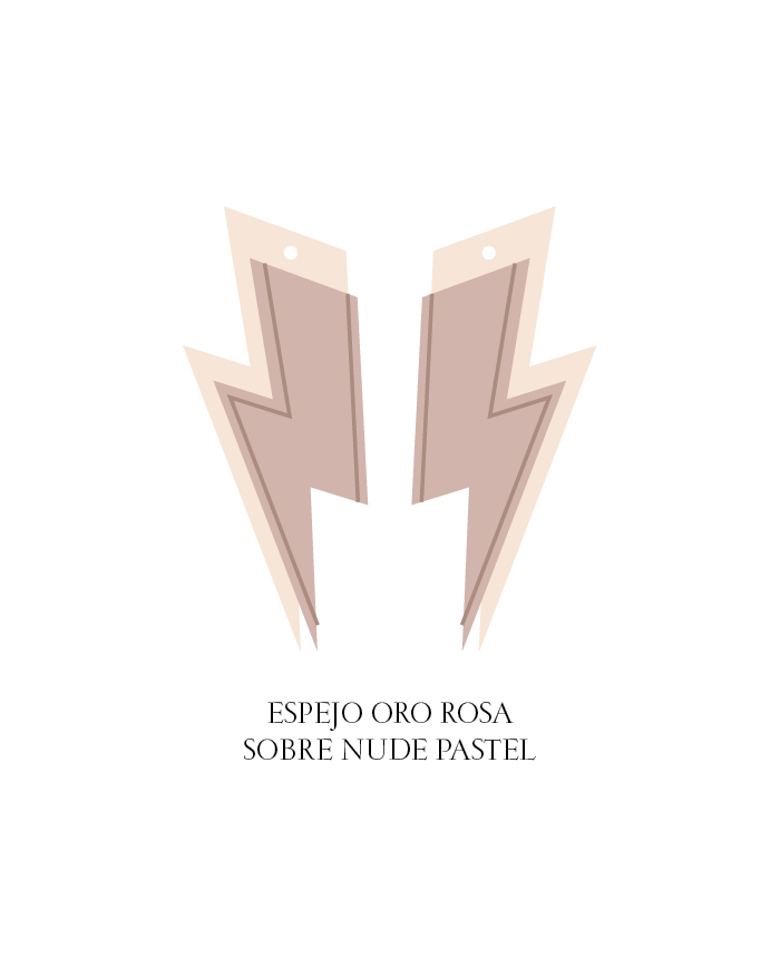 Pendientes Rayo Doble Colgado