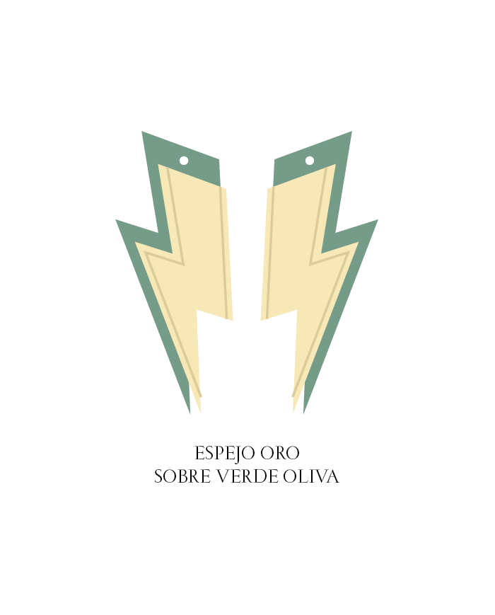 Pendientes Rayo Doble Colgado