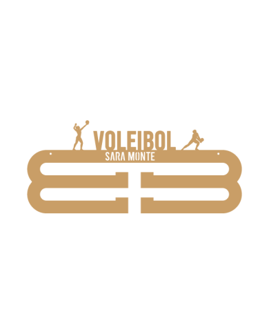 Colgador de Medallas Voleibol de Madera Personalizado con Nombre Colgador de Medallas Voleibol de Madera Personalizado con Nombre