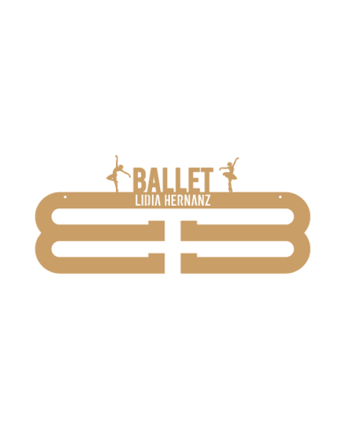Colgador de medallas Ballet de Madera Personalizado con Nombre Colgador de medallas Ballet de Madera Personalizado con Nombre