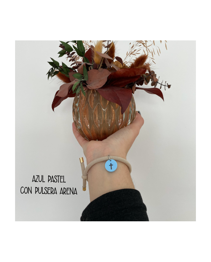 Charm Círculo con Cruz Cristiana Con o Sin Pulsera