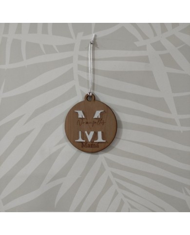 Bola con Frase y Nombre Grabado e Inicial en Metacrilato Espejo