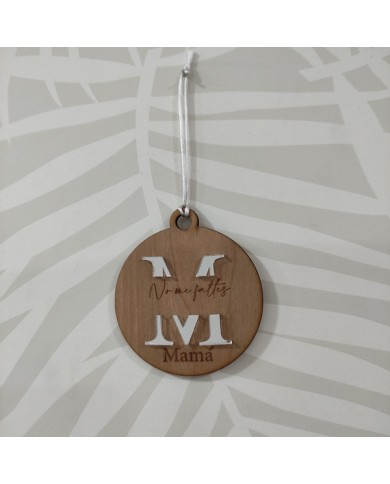 Bola con Frase y Nombre Grabado e Inicial en Metacrilato Espejo