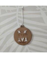 Bola con Frase y Nombre Grabado e Inicial en Metacrilato Espejo