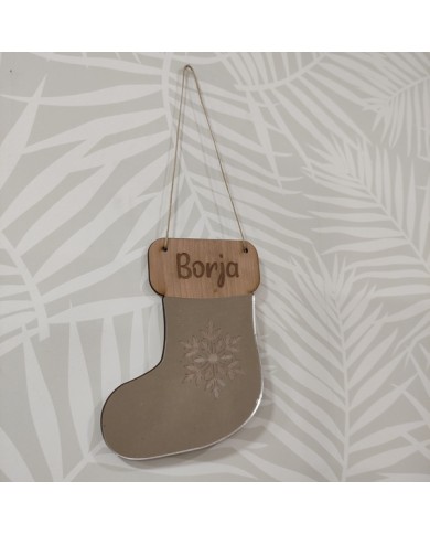 Espejo Calcetín Con o Sin Saco con Copo Grabado