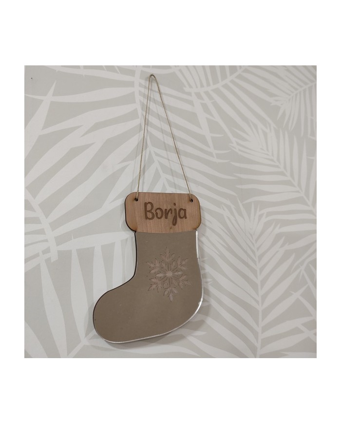 Espejo Calcetín Con o Sin Saco con Copo Grabado