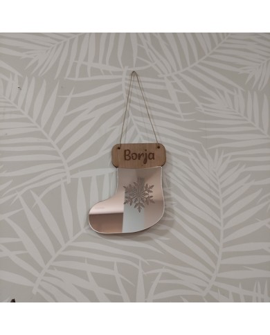 Espejo Calcetín Con o Sin Saco con Copo Grabado