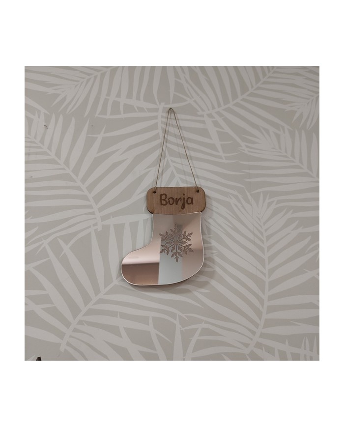 Espejo Calcetín Con o Sin Saco con Copo Grabado