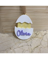 Colgador Huevo y Pollito con Nombre