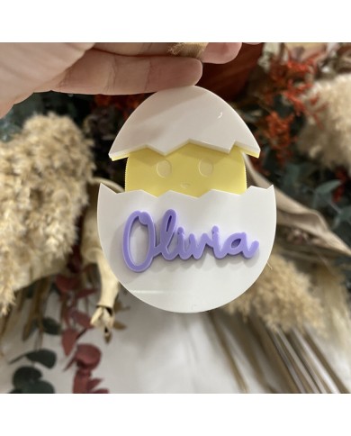 Colgador Huevo y Pollito con Nombre