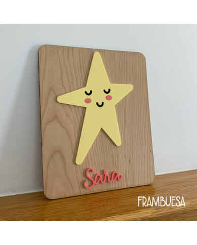Cartel Infantil Estrella Con Nombre