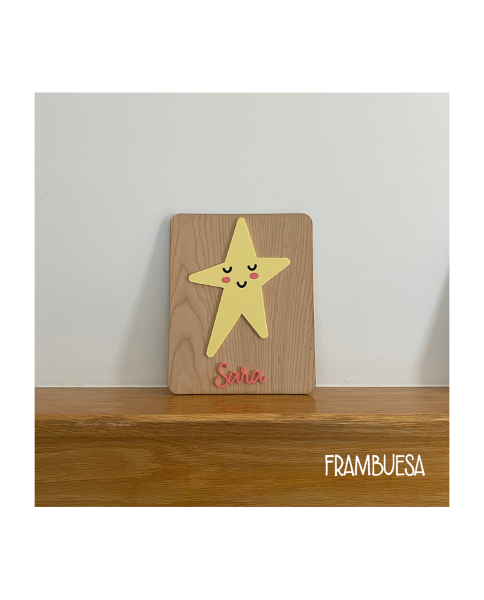 Cartel Infantil Estrella Con Nombre