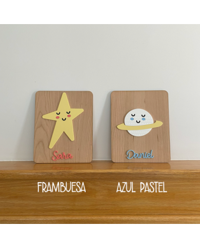 Cartel Infantil Planeta Con Nombre