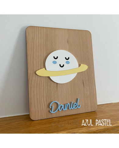 Cartel Infantil Planeta Con Nombre