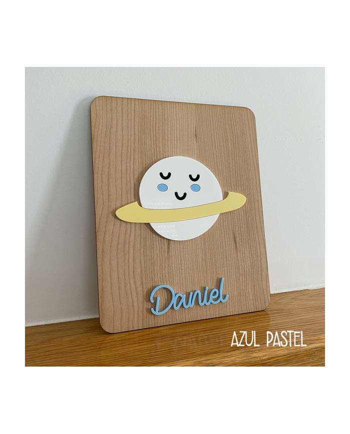 Cartel Infantil Planeta Con Nombre