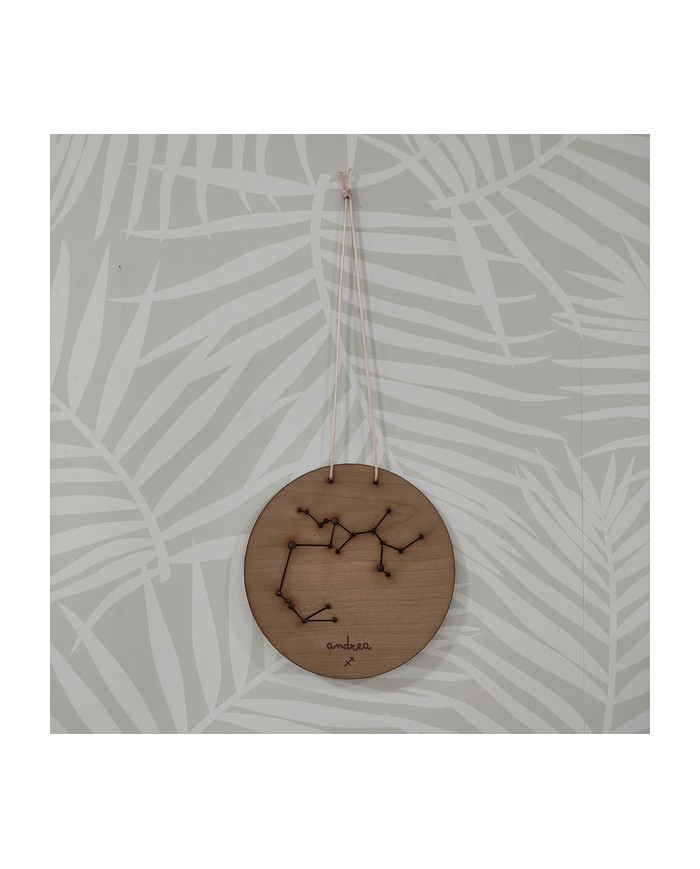 Cartel Constelación del Zodiaco y Símbolo con Nombre