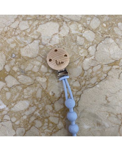 Chupetero de Madera Personalizado con Nombre Grabado Chupetero de Madera Personalizado con Nombre Grabado
