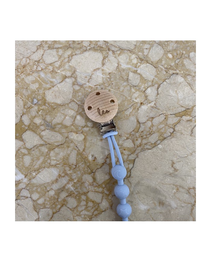 Chupetero de Madera Personalizado con Nombre Grabado