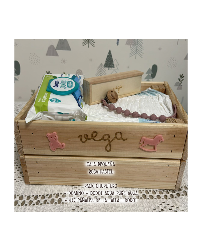 Chupetero de Madera Personalizado con Nombre Grabado