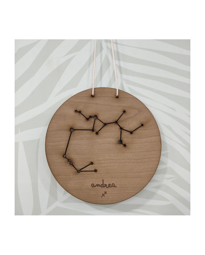 Cartel Constelación del Zodiaco y Símbolo con Nombre