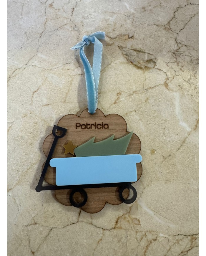 Bola de navidad carro azul