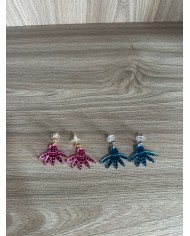 Pendientes espiga pequeña con lunares