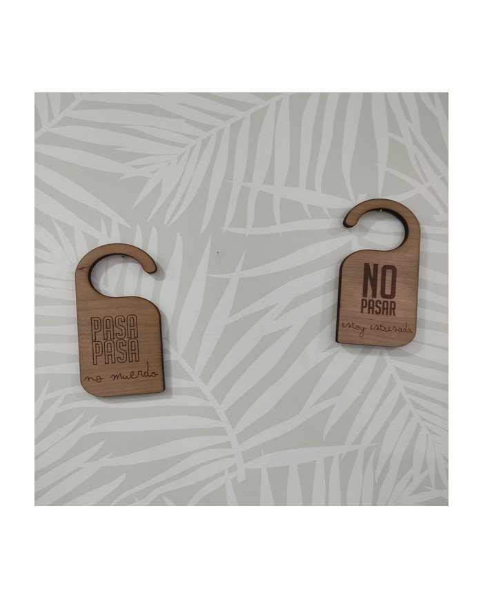 Colgador Puerta Estoy Estresada - No Muerdo