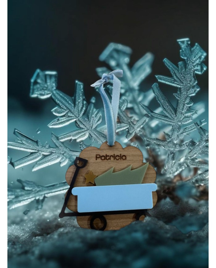 Bola de navidad carro azul