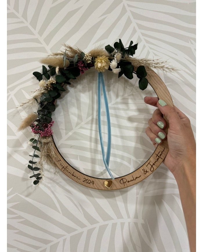 Porta alianzas " Aro floral"