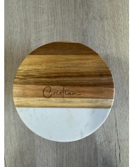 Posavasos en madera y mármol