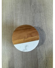 Posavasos en madera y mármol