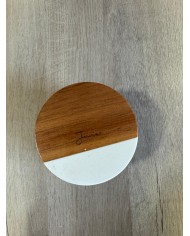 Posavasos en madera y mármol