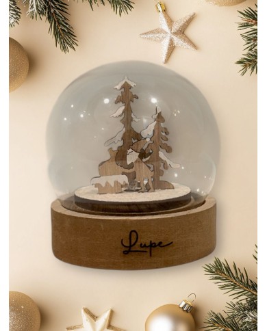 BOLA NAVIDAD LED, CON NOMBRE GRABADO.