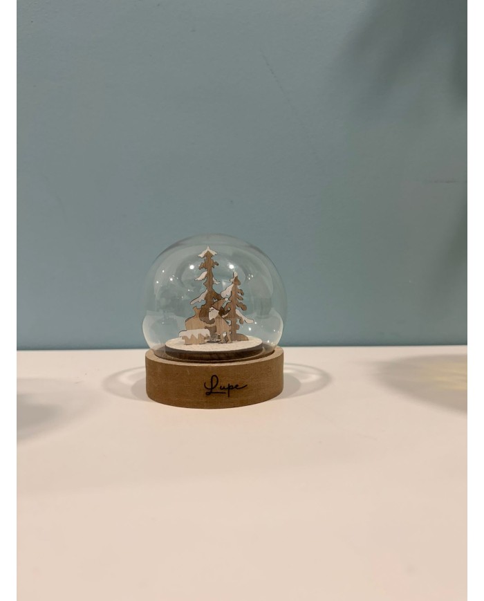 BOLA NAVIDAD LED, CON NOMBRE GRABADO.